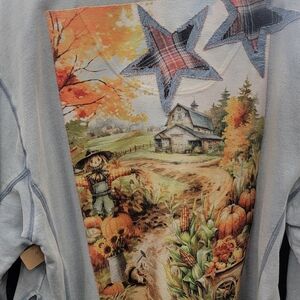 White Crow Blue and White Knit Top